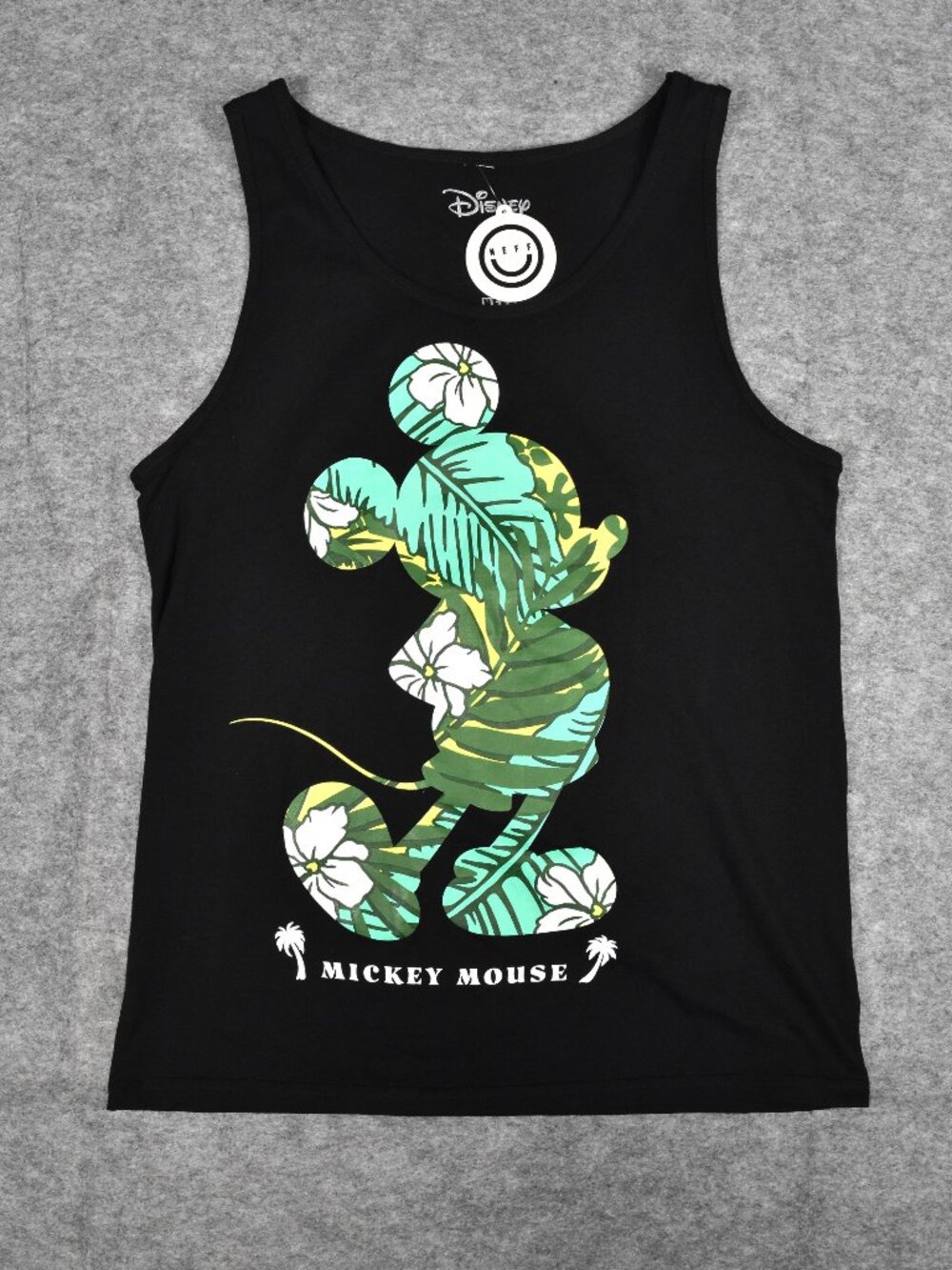 NWT Neff x Disney Mickey Mouse Black Floral Tropical Tank Top Mens Size Medium